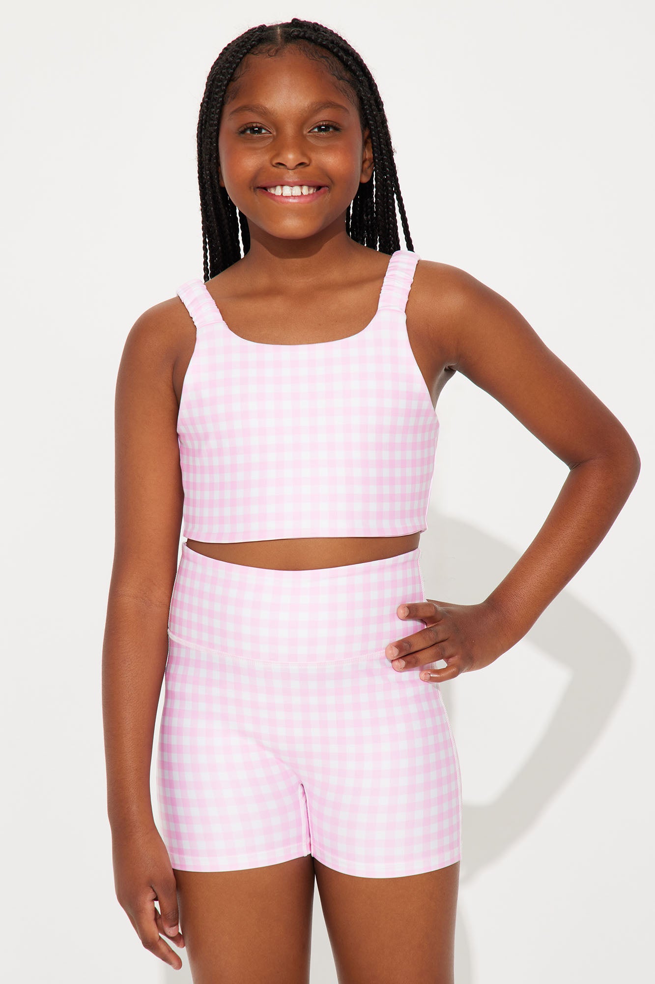 Mini Swing Society Gingham Elevate Active Set
