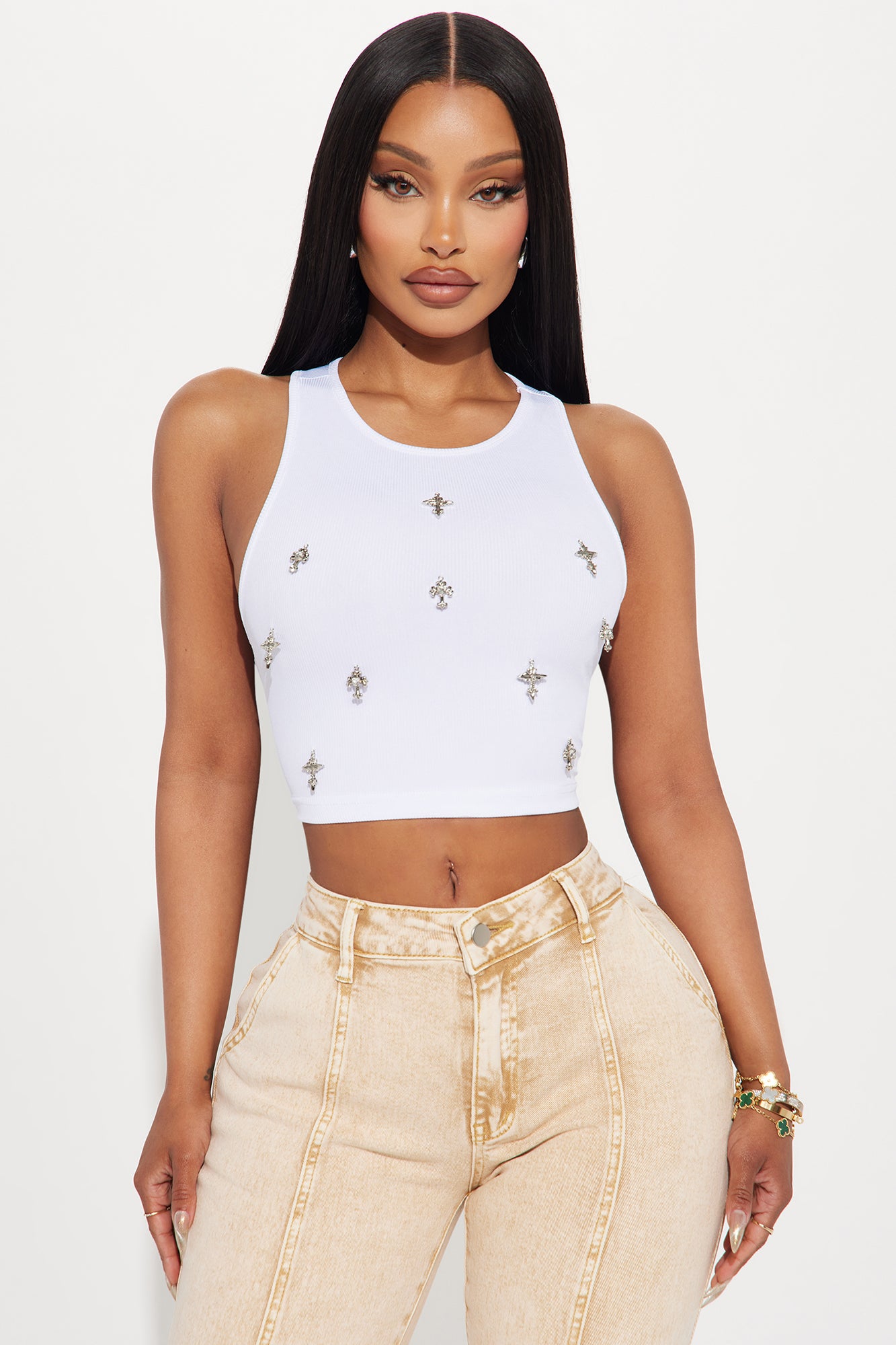 Cross Charm Tank Top