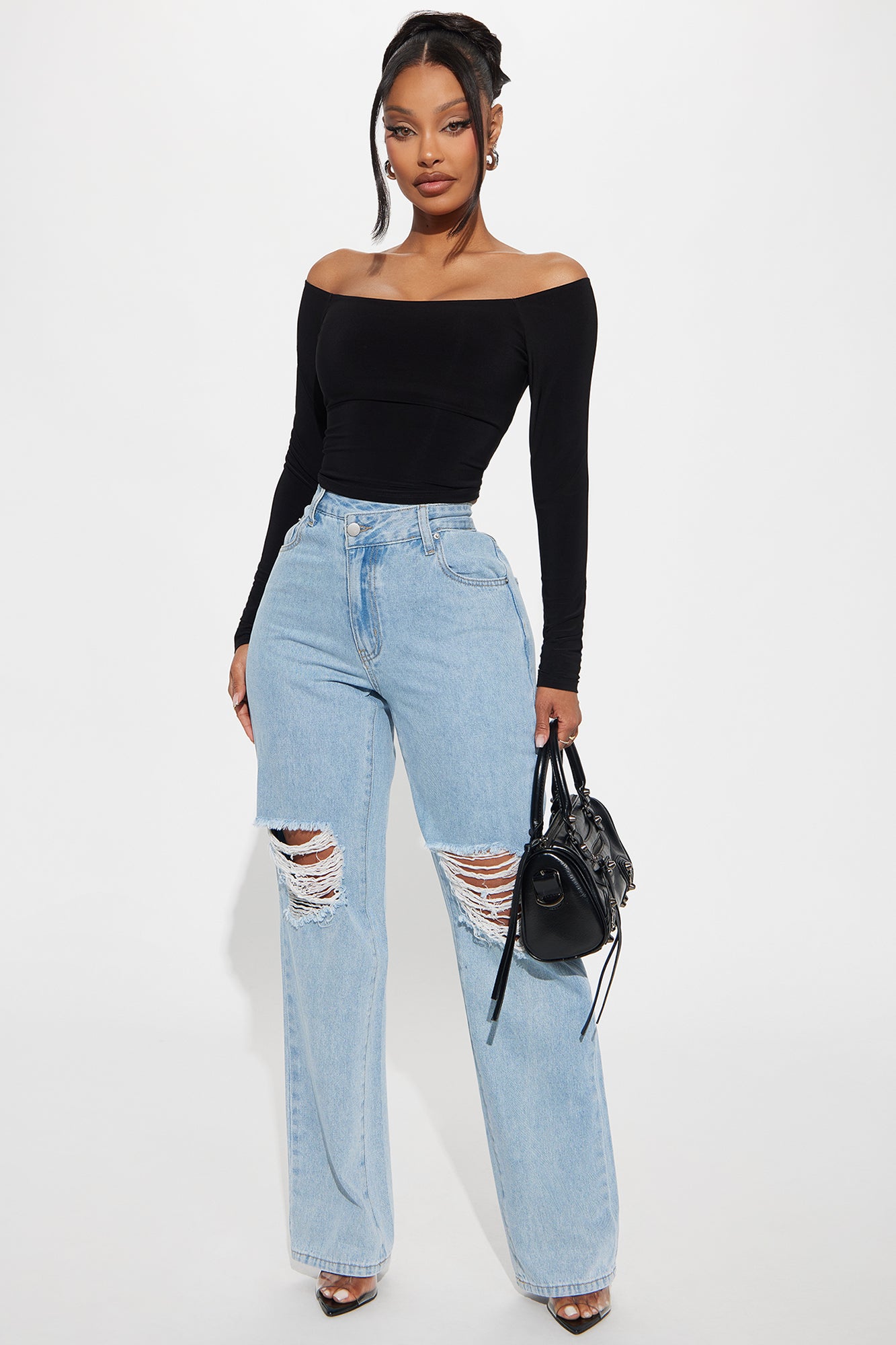 Archer Crossover Distressed Straight Leg Jeans