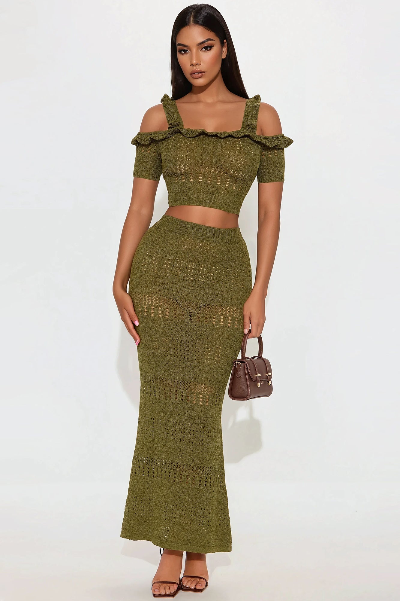 Cindy Crochet Maxi Skirt Set