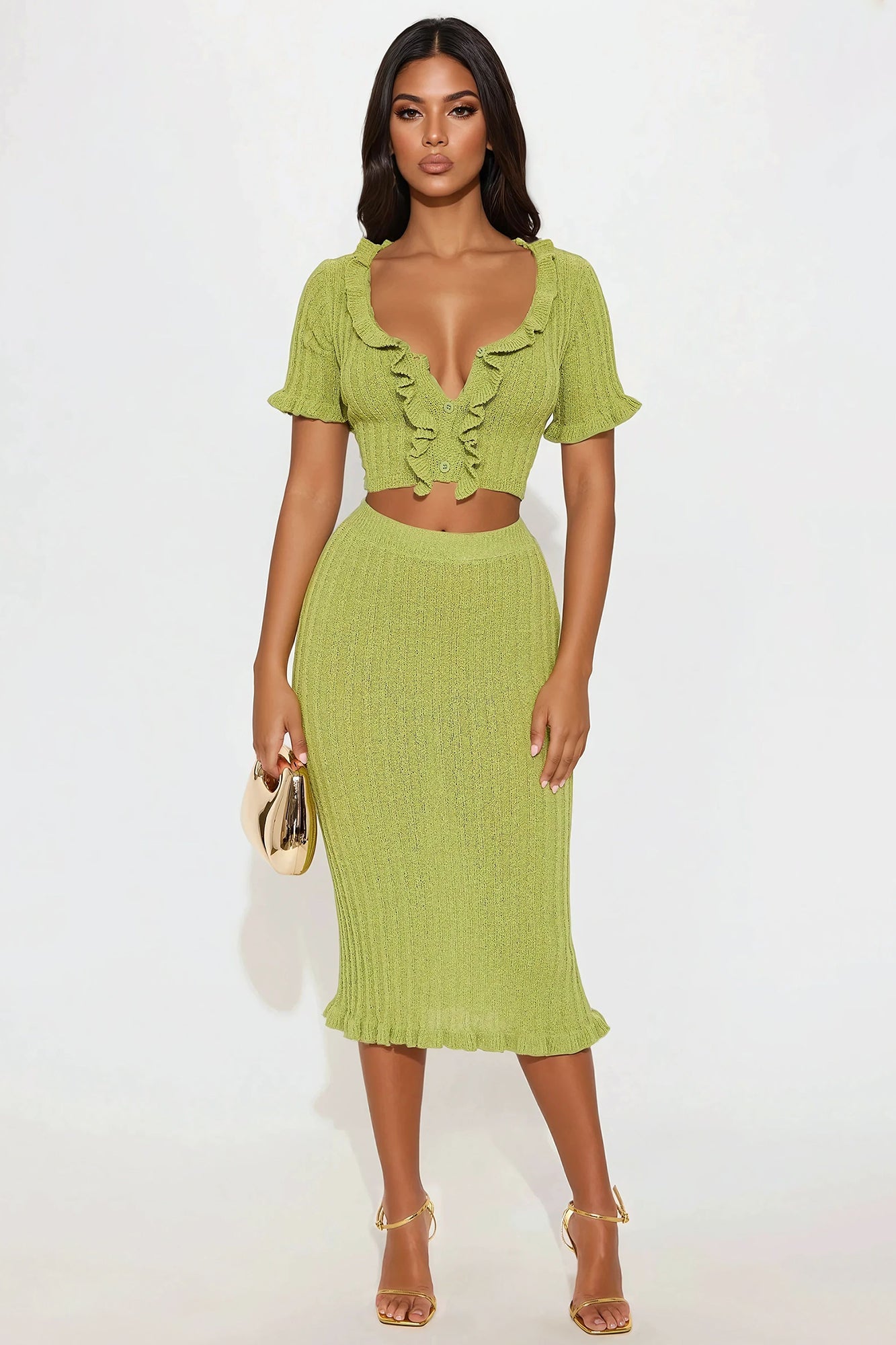 Brunch Mimosas Midi Skirt Set
