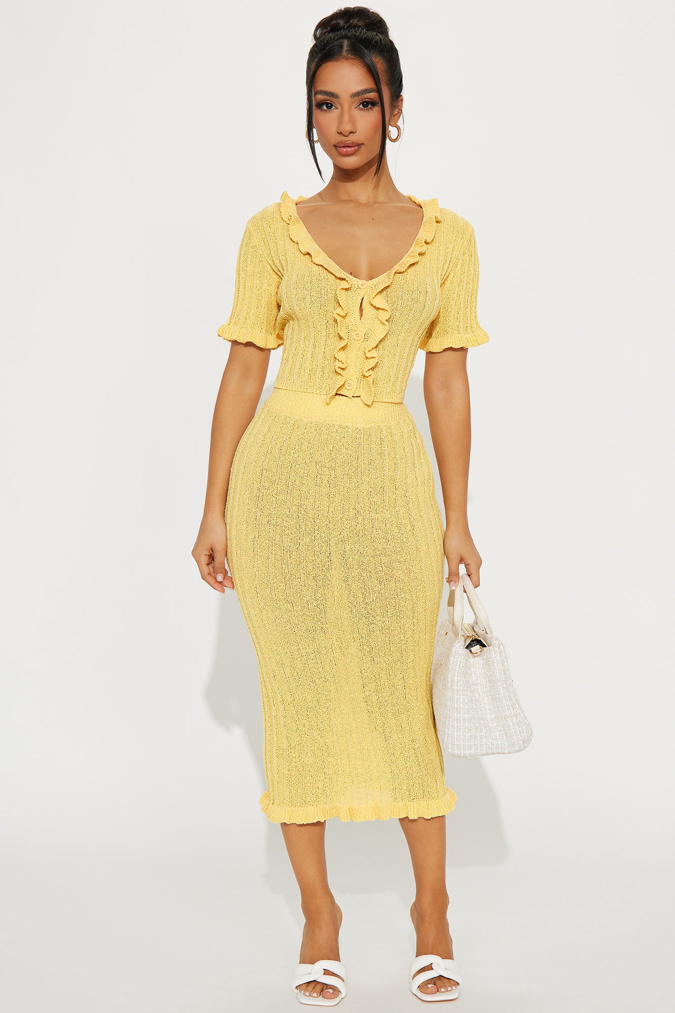 Brunch Mimosas Midi Skirt Set
