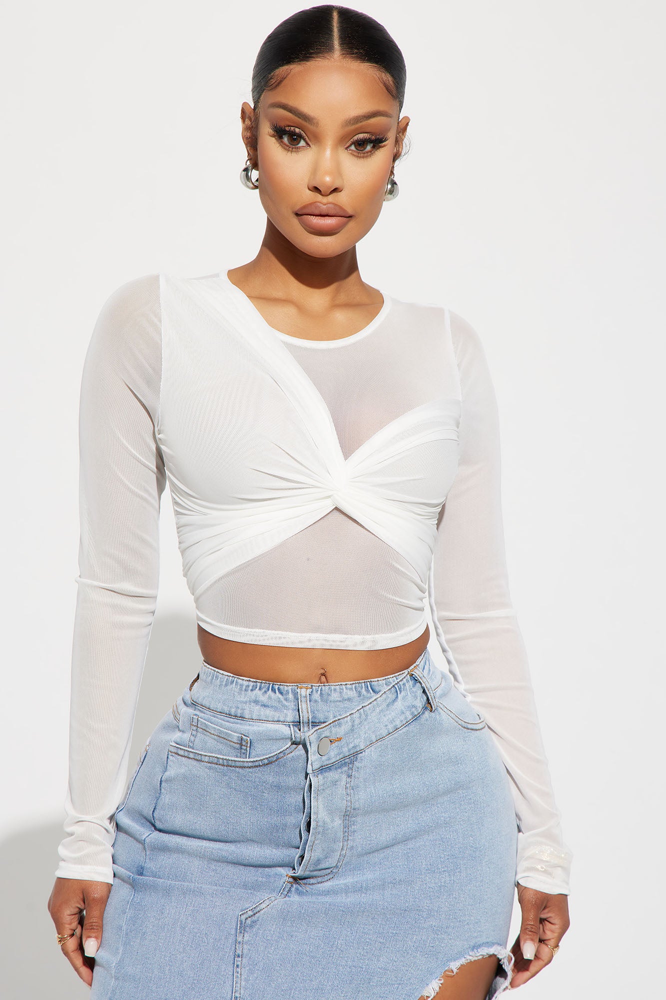 Twist Of Faith Mesh Top