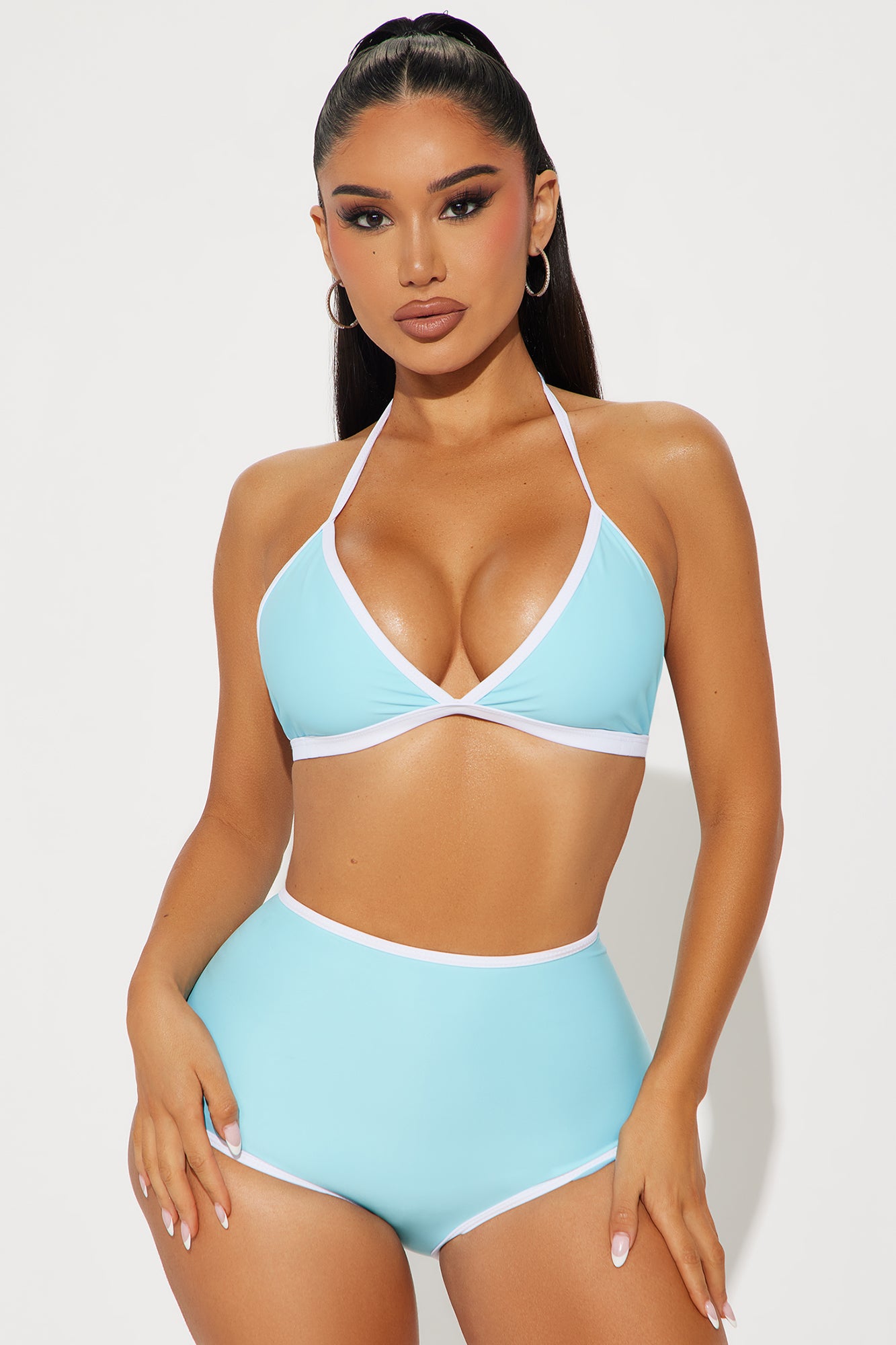 Hazel Contrast Trim Boyshort 2 Piece Bikini