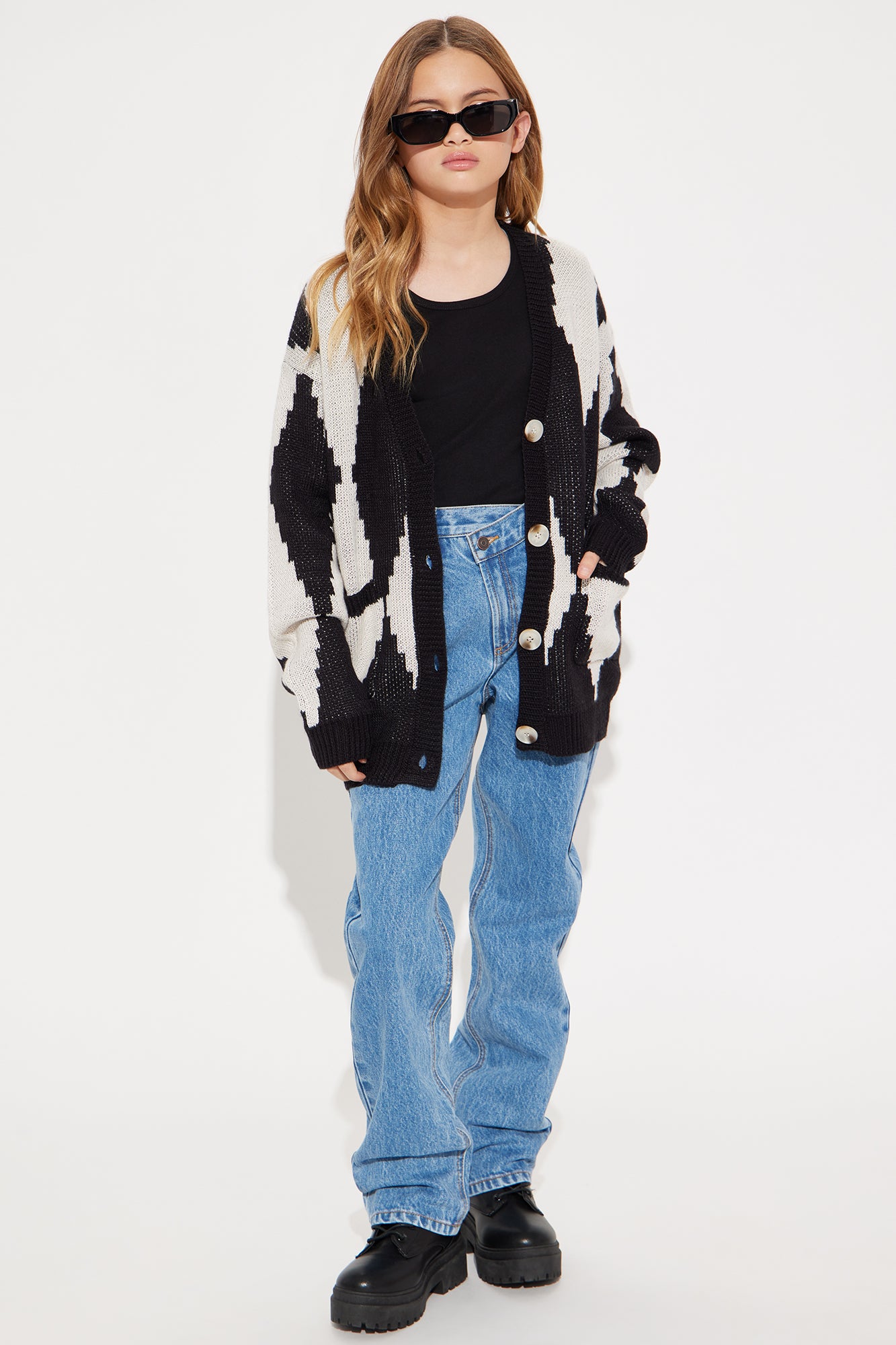 Mini Masquerade Diamond Jacquard Cardigan