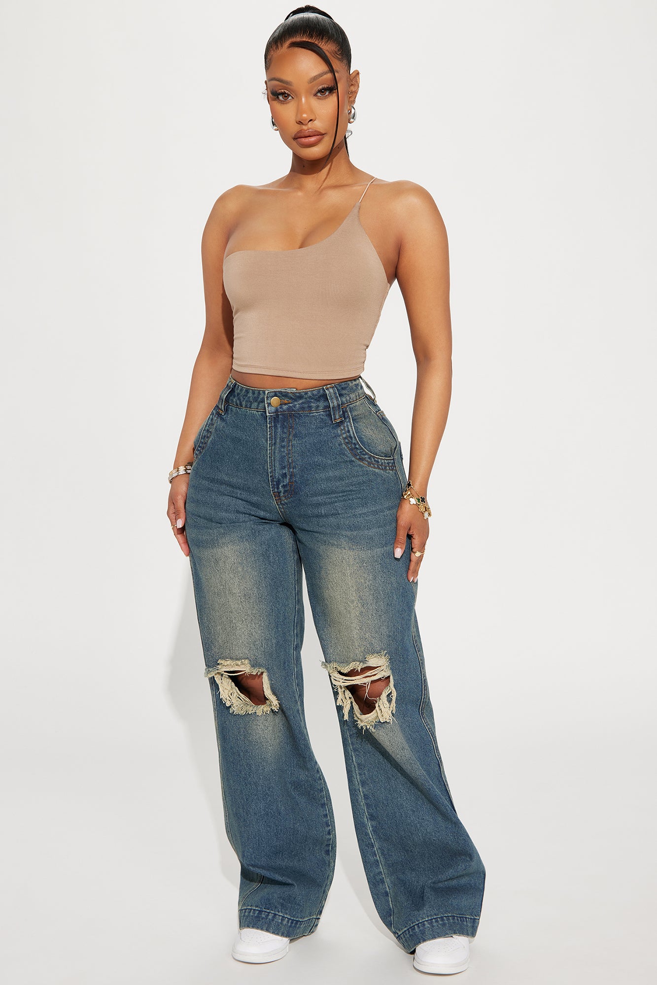 Selena One Shoulder Crop Top