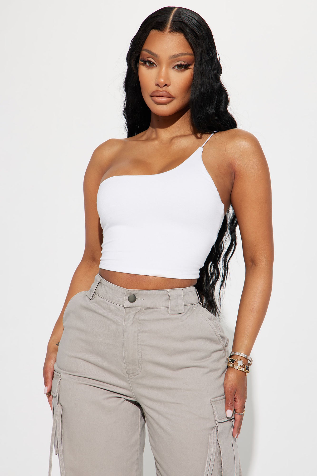 Selena One Shoulder Crop Top