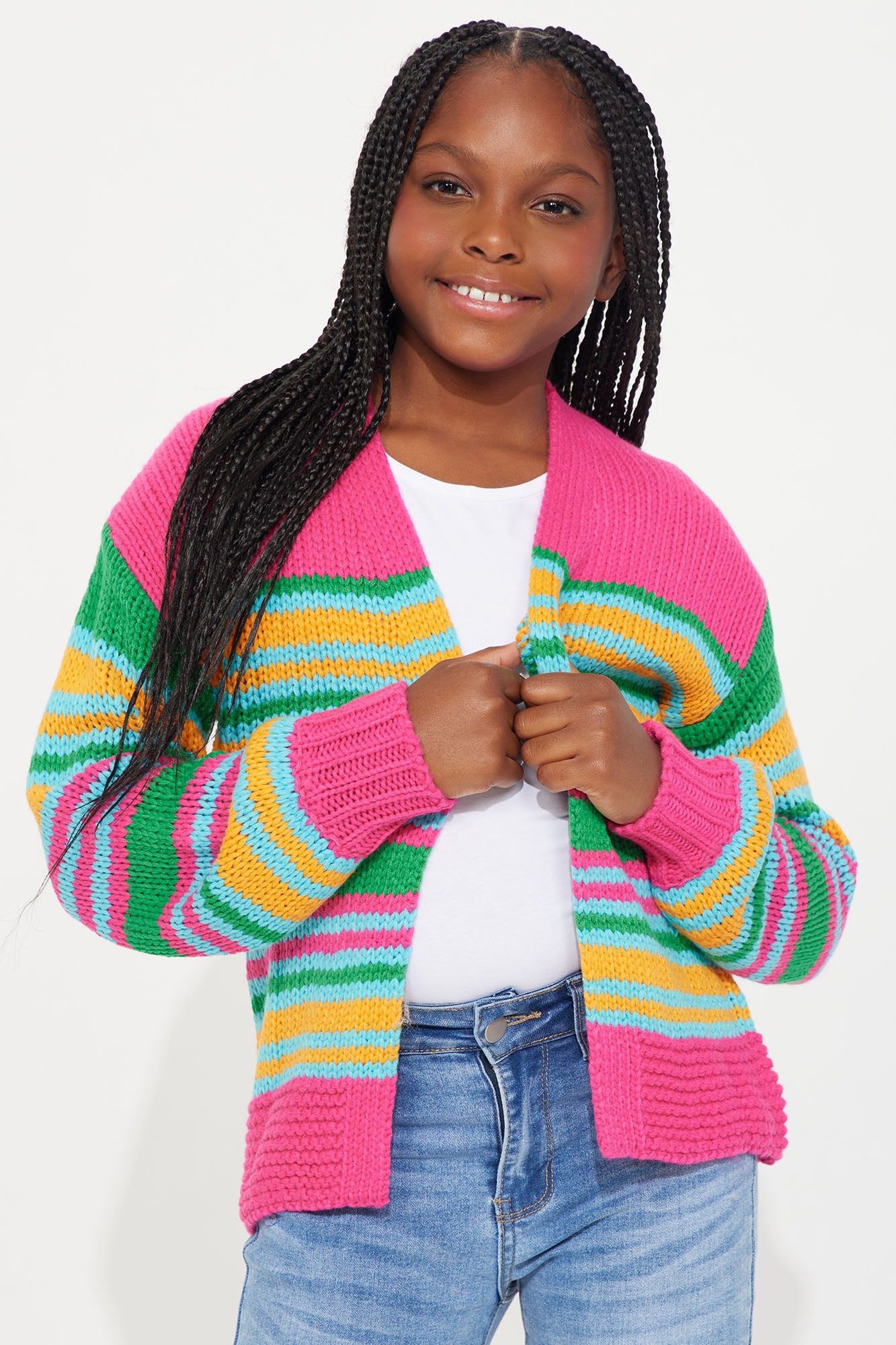 Mini Selena Striped Cardigan