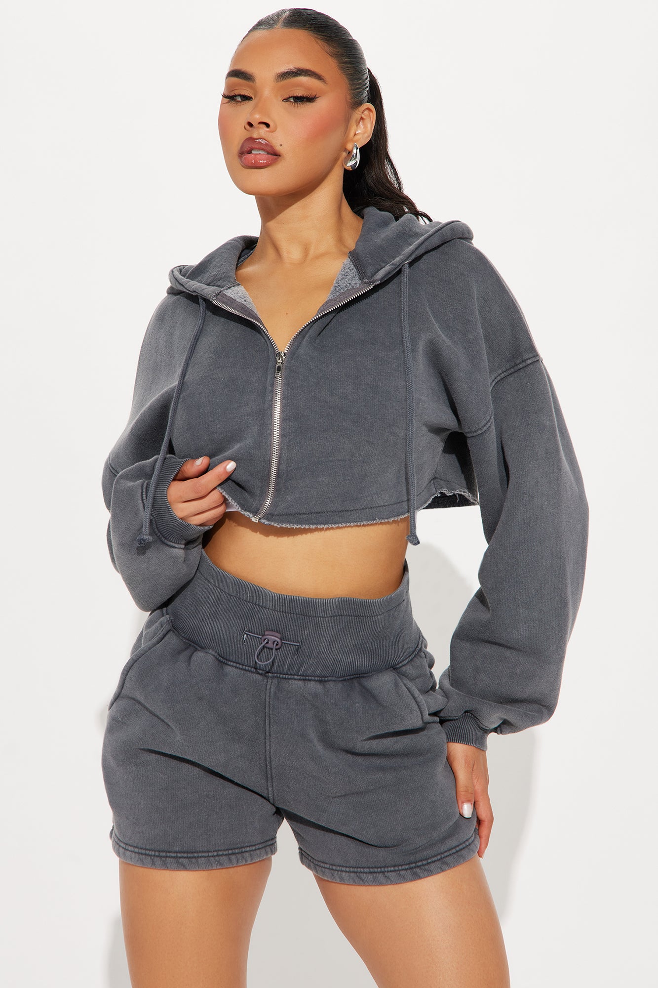 On The Go Fleece Short Set