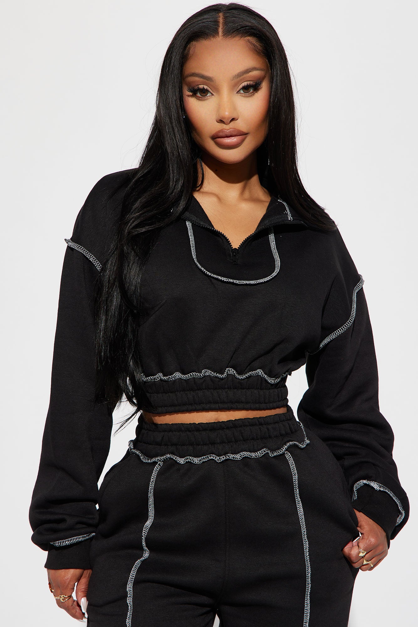 Staying Connected Half Zip Lounge Jacket
