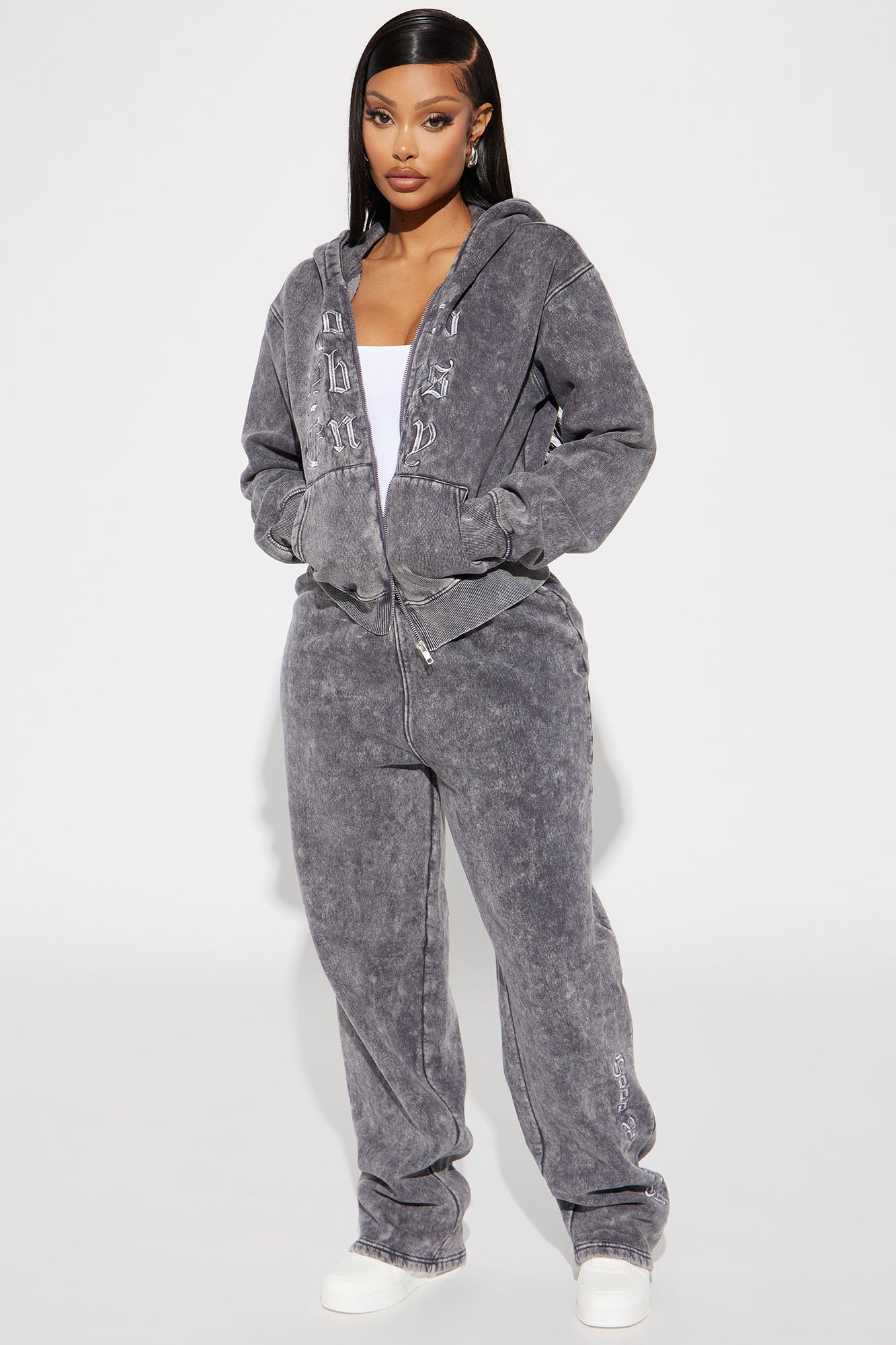Good Vibes Washed Wide Leg Sweatpant