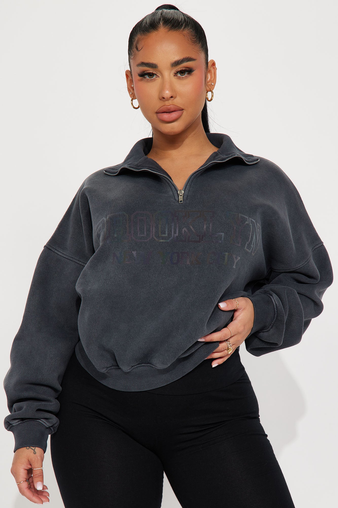 Brooklyn New York Reflective Sweatshirt
