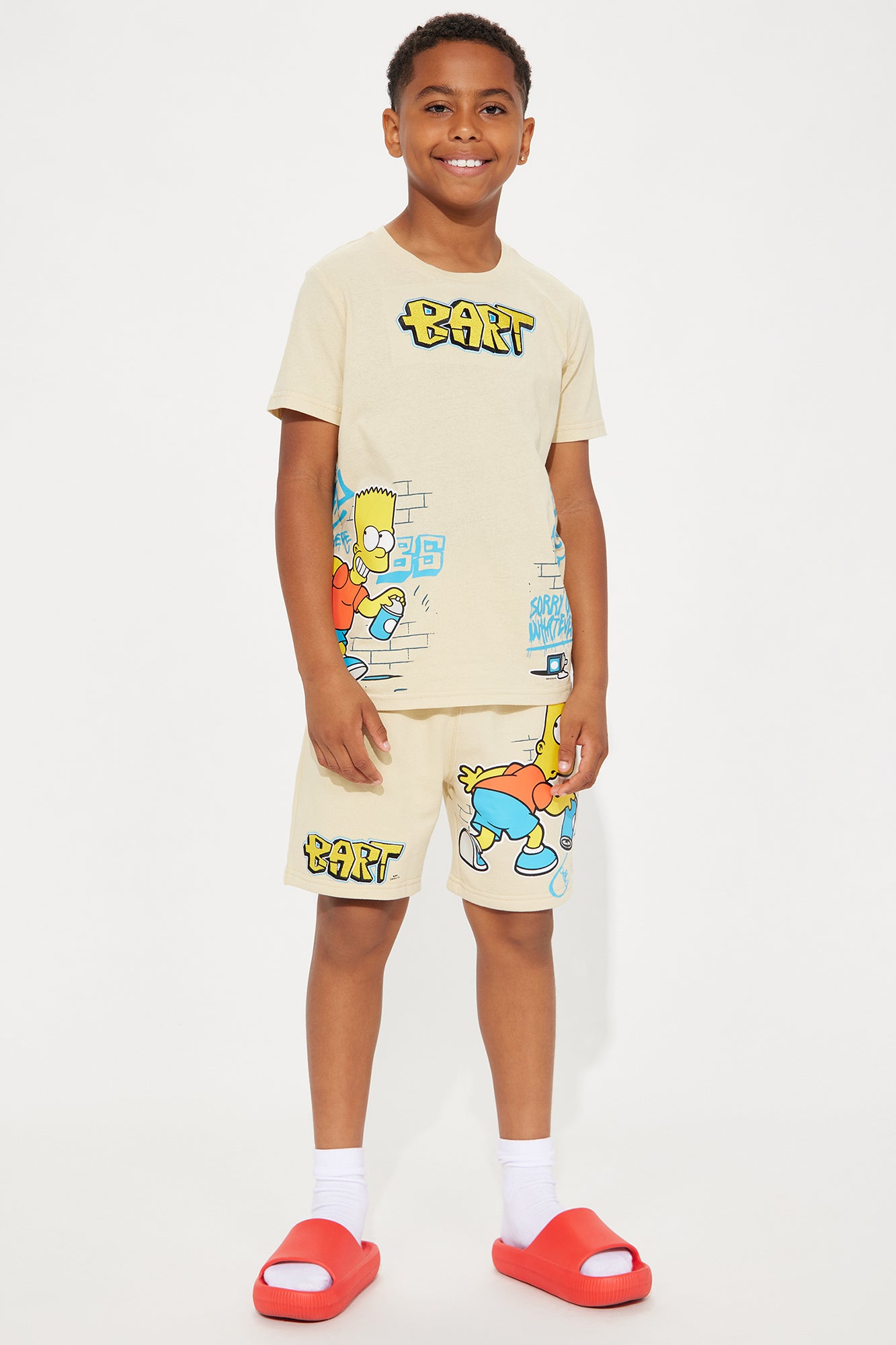 Mini Bart Embroidered Short Set