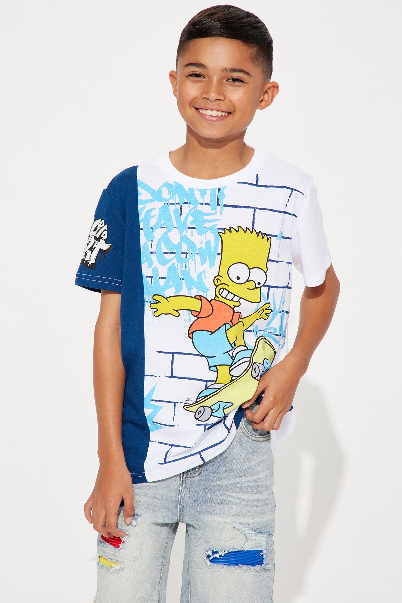 Mini Bart Simpson Colorblock Tee