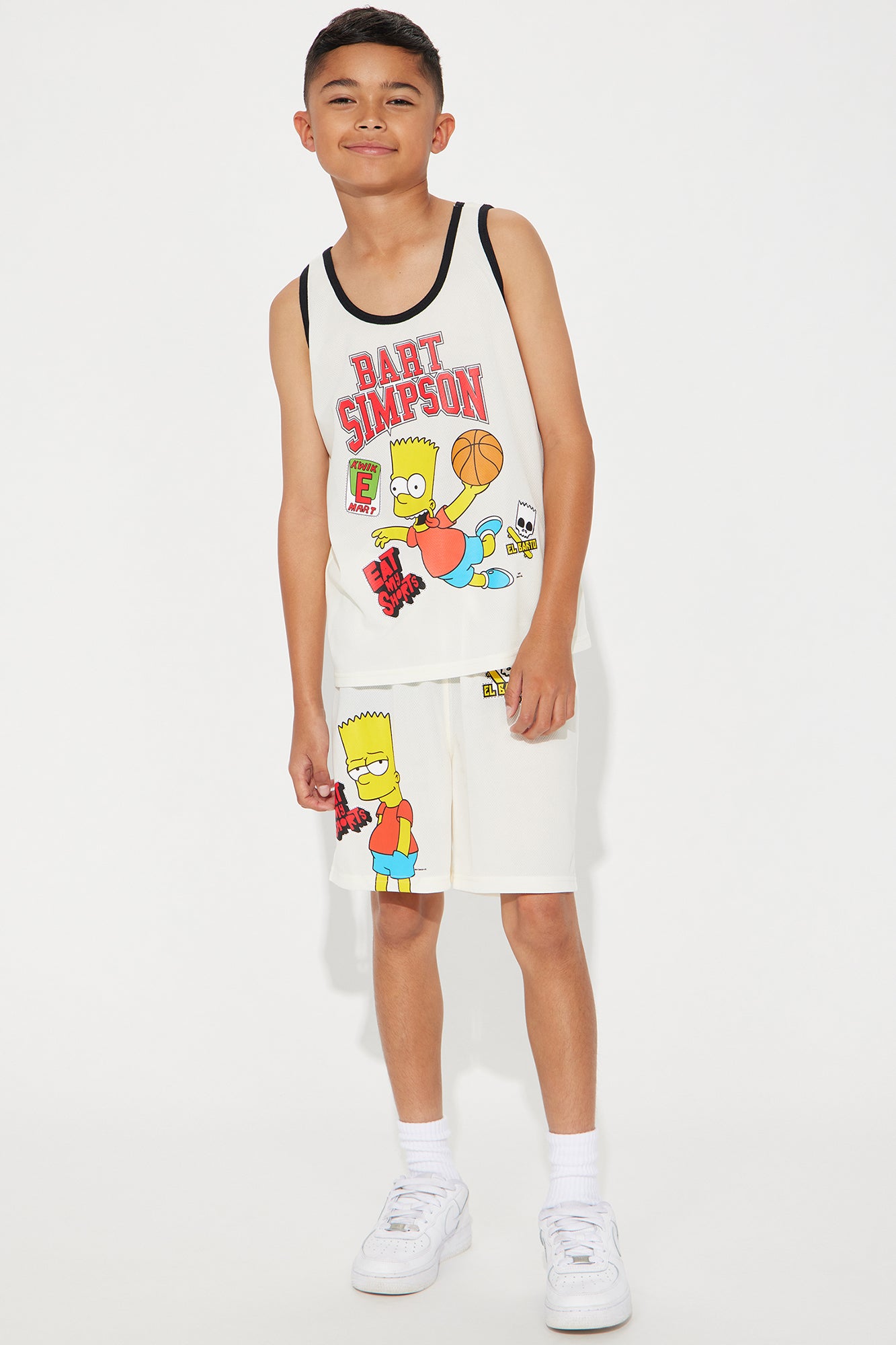 Mini Bart Simpson Basketball Jersey Short Set