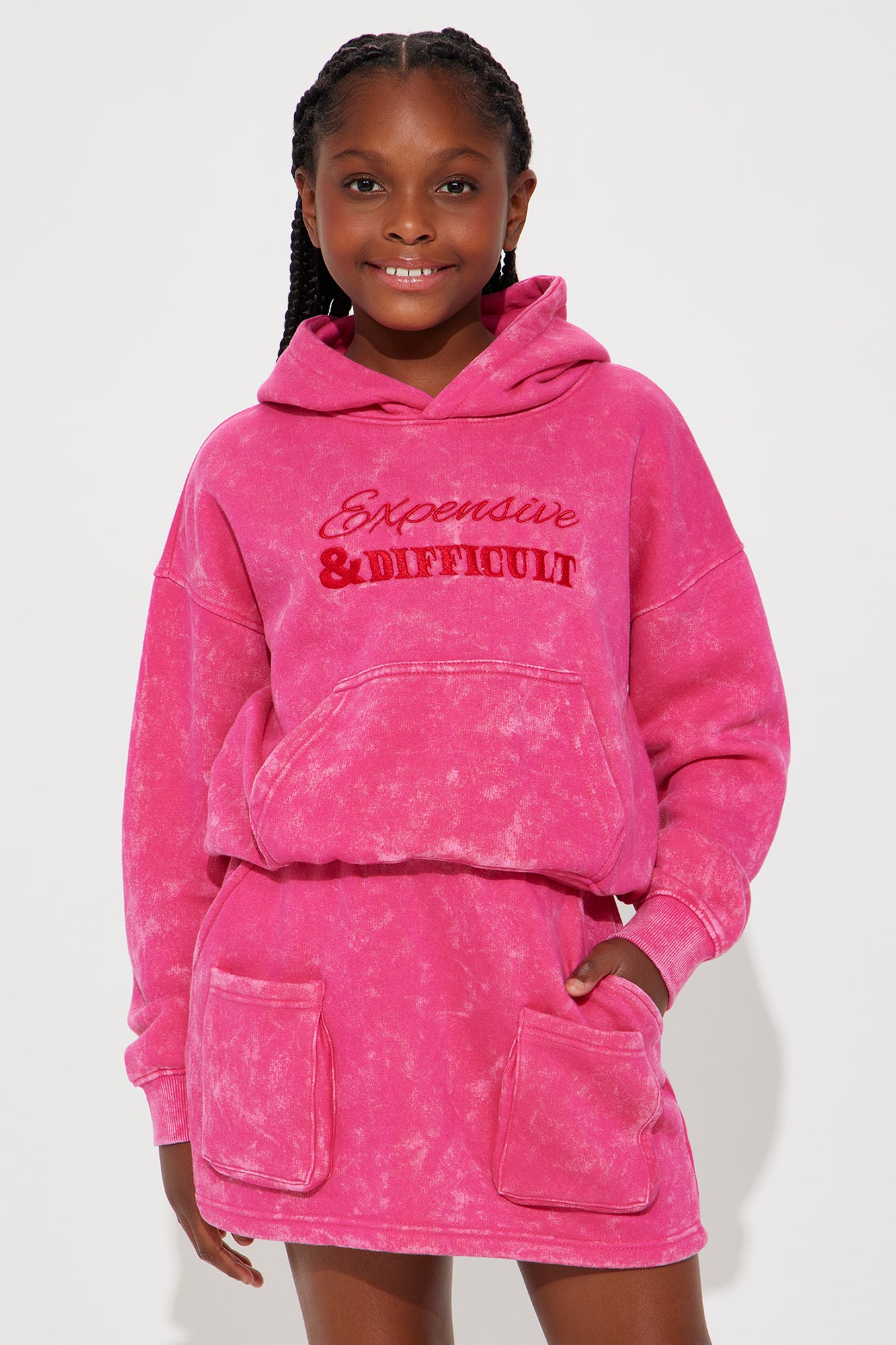 Mini Expensive & Difficult Fleece Skirt Set