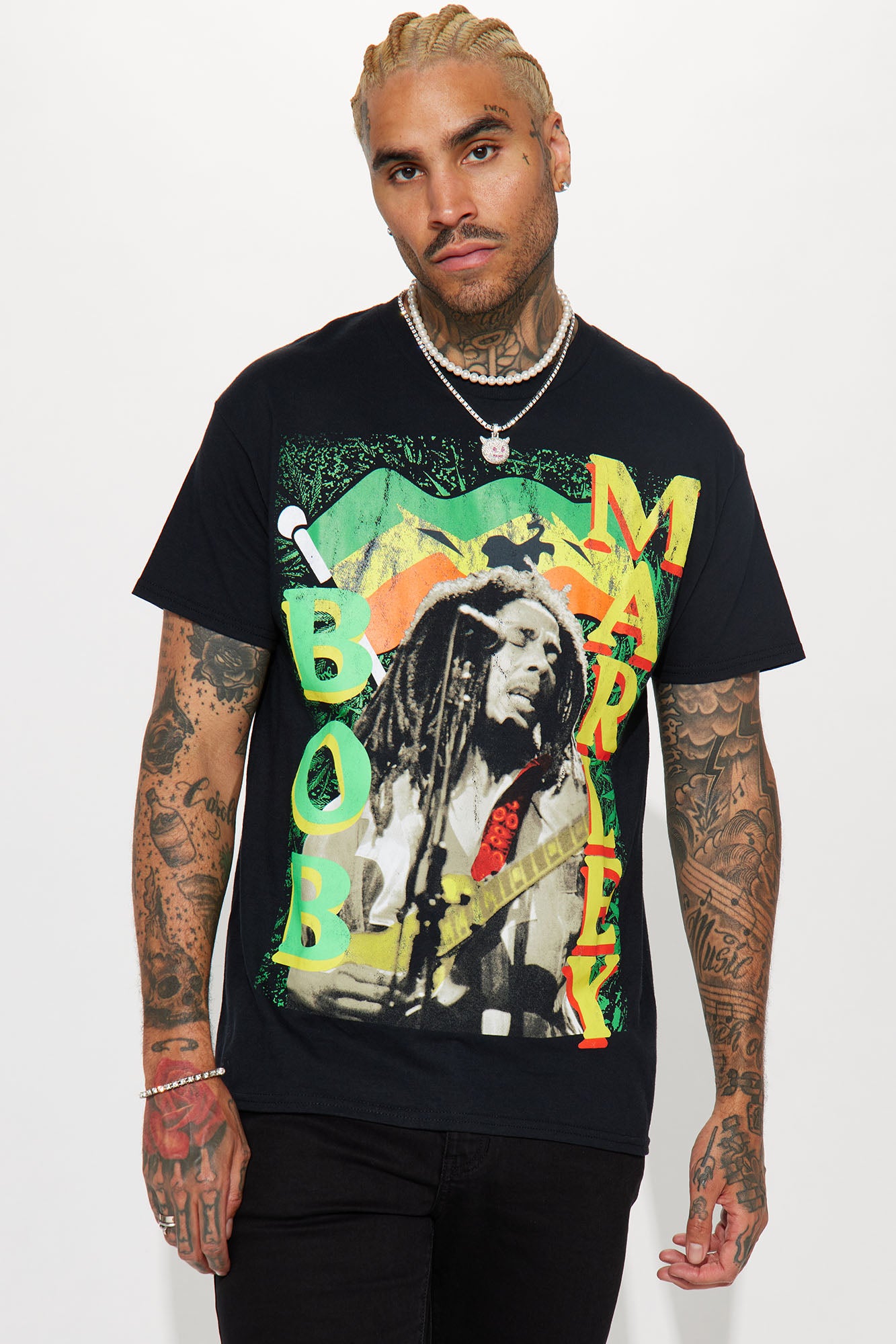 Bob Marley Rasta Flag Short Sleeve Tee