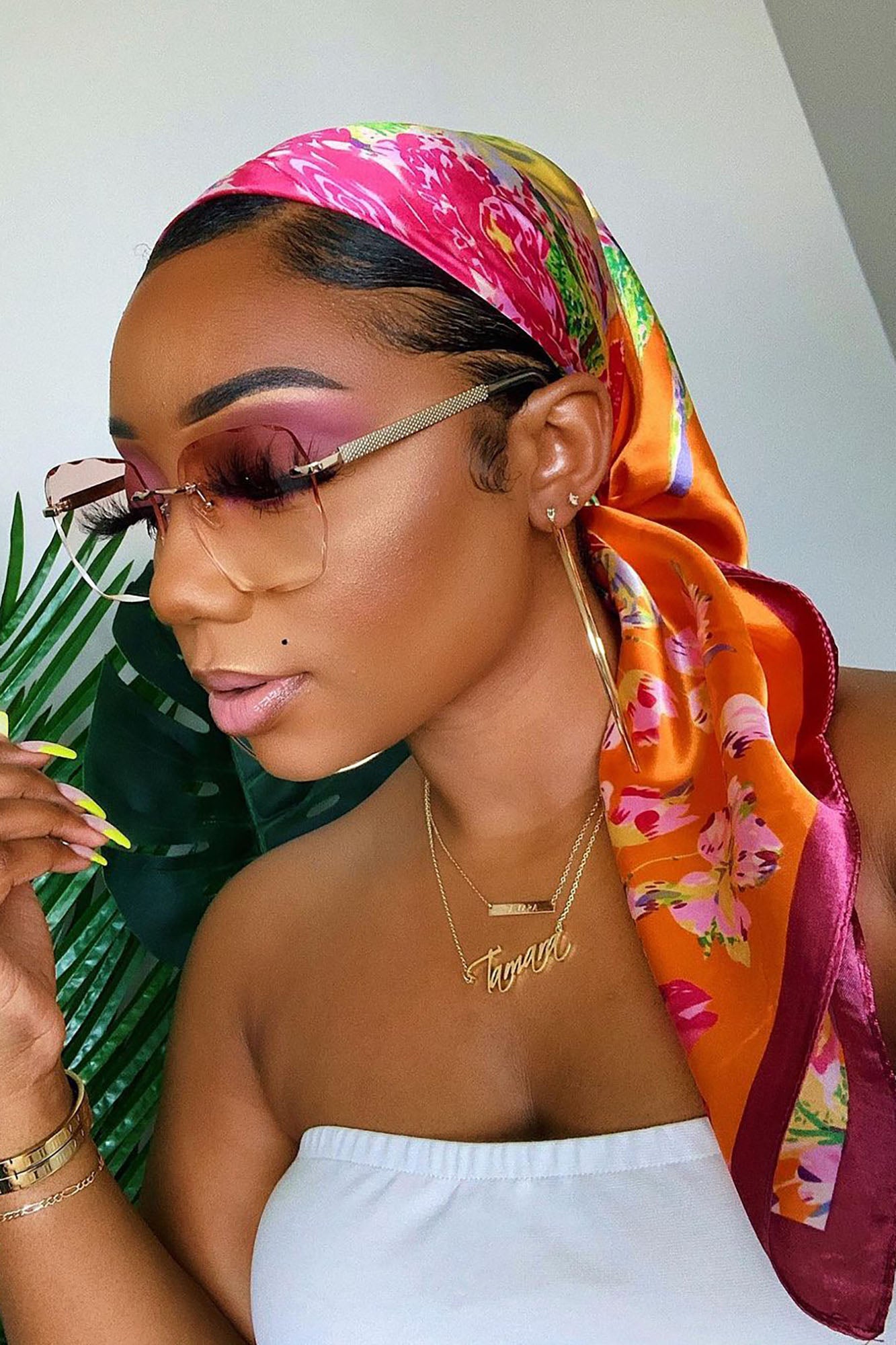 Bed Of Flowers Head Scarf